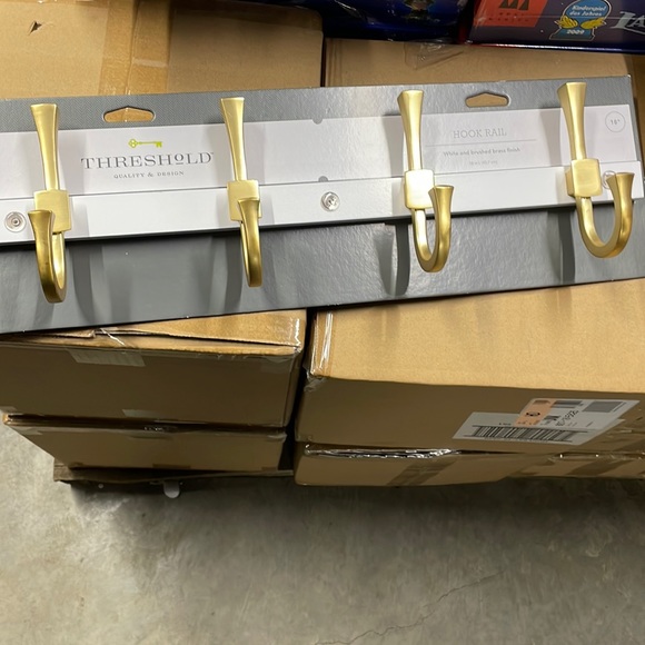 Threshold Wall Decor 8 Threshold Hook Rail White And Brushed Brass